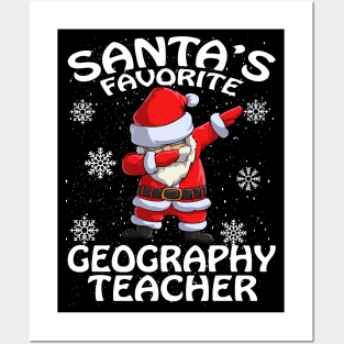 Santas Favorite Geography Teacher Christmas Posters and Art